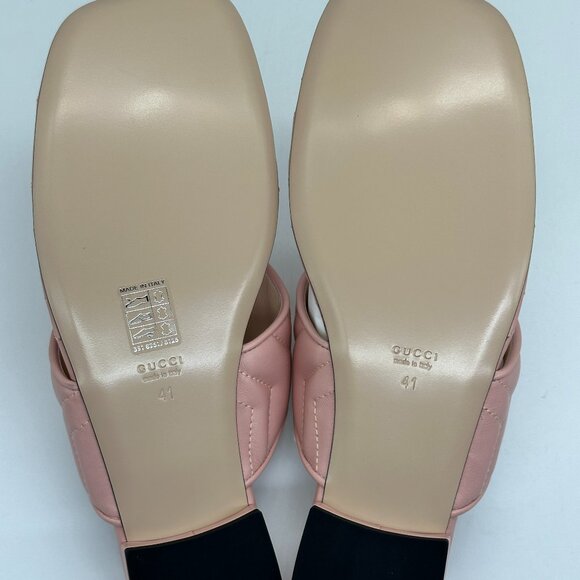 Gucci Marmont GG  Padded Chevron Matelasse Leather Thong Flat Sandals Shoes - Picture 15 of 16